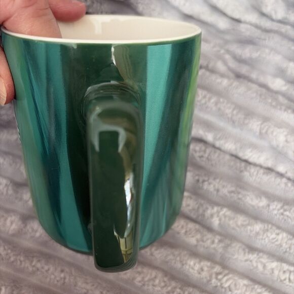Starbucks Coffee Mug Cup 15 Oz 2022 Green Variegated Multi Shade Design Gift - Picture 11 of 11
